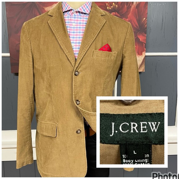 J. Crew Other - J. Crew Corduroy Blazer Sports Coat Mens Sz Large (44R) Vintage Dyed Khaki